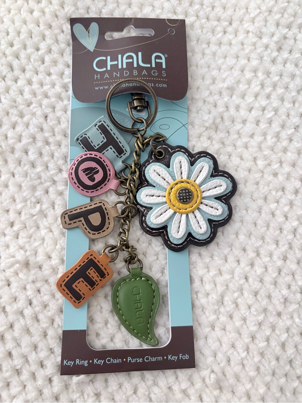 Chala Daisy Keychain Purse Charm Keychain Key Fob - NWT